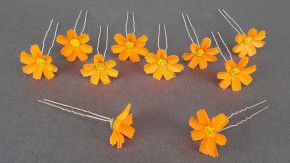 Шпильки Оранжевые цветочки